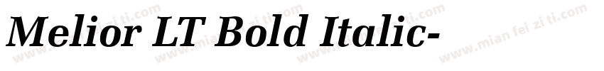 Melior LT Bold Italic字体转换